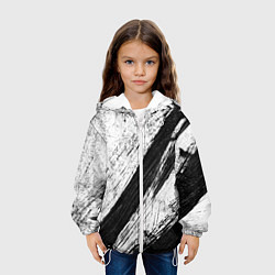 Куртка с капюшоном детская Белый и черный, цвет: 3D-белый — фото 2