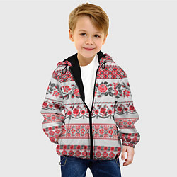 Куртка с капюшоном детская Старославянский узор, цвет: 3D-черный — фото 2