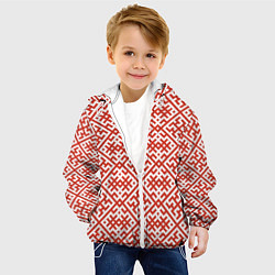 Куртка с капюшоном детская Духобор: Обережная вышивка, цвет: 3D-белый — фото 2