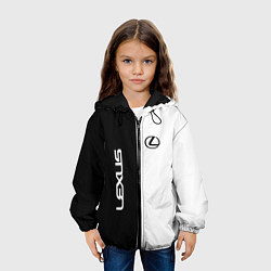 Куртка с капюшоном детская Lexus: Black & White, цвет: 3D-черный — фото 2