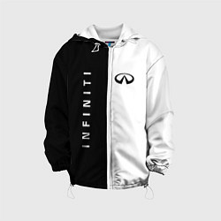 Куртка с капюшоном детская Infiniti: Black & White, цвет: 3D-белый