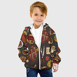 Куртка с капюшоном детская Шашлычное раздолье, цвет: 3D-белый — фото 2