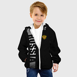 Куртка с капюшоном детская Russia: Black Line, цвет: 3D-белый — фото 2