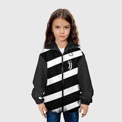 Куртка с капюшоном детская Juve: B&W Lines, цвет: 3D-черный — фото 2