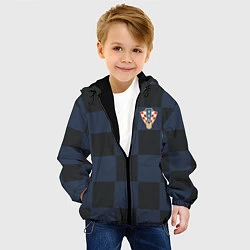 Куртка с капюшоном детская Сборная Хорватии: Гостевая ЧМ-2018, цвет: 3D-черный — фото 2
