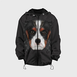Куртка с капюшоном детская Cavalier King Charles, цвет: 3D-черный