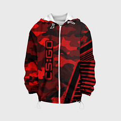 Куртка с капюшоном детская CS:GO Red Camo, цвет: 3D-белый