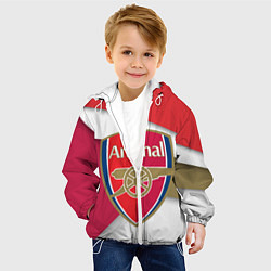 Куртка с капюшоном детская FC Arsenal, цвет: 3D-белый — фото 2