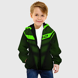 Куртка с капюшоном детская N7: Green Armor, цвет: 3D-черный — фото 2