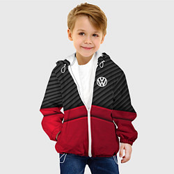 Куртка с капюшоном детская Volkswagen: Red Carbon, цвет: 3D-белый — фото 2