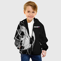 Куртка с капюшоном детская Болельщик России, цвет: 3D-черный — фото 2