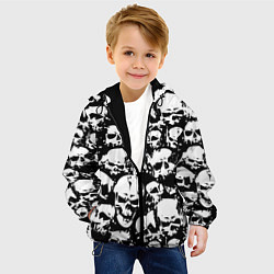 Куртка с капюшоном детская Черепа ужаса, цвет: 3D-черный — фото 2