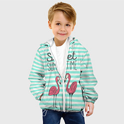 Куртка с капюшоном детская Sweet Summer Flamingo, цвет: 3D-белый — фото 2