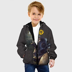 Куртка с капюшоном детская Fallout 76, цвет: 3D-черный — фото 2