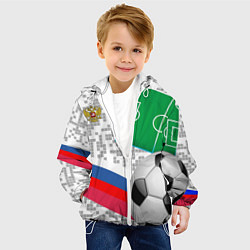 Куртка с капюшоном детская Русский футбол, цвет: 3D-белый — фото 2