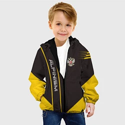 Куртка с капюшоном детская Alpinism: Yellow Russia, цвет: 3D-черный — фото 2