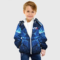 Куртка с капюшоном детская Mass Effect: Blue Armor N7, цвет: 3D-белый — фото 2