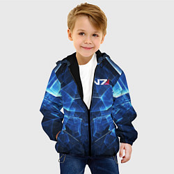 Куртка с капюшоном детская Mass Effect: Blue Armor N7, цвет: 3D-черный — фото 2