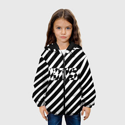 Куртка с капюшоном детская BTS: B&W Stripes, цвет: 3D-черный — фото 2