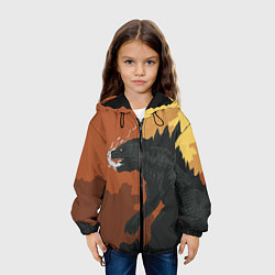 Куртка с капюшоном детская Godzilla: Monster Smoke, цвет: 3D-черный — фото 2