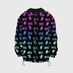 Куртка с капюшоном детская BTS: Neon Gradient, цвет: 3D-черный