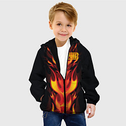 Куртка с капюшоном детская PUBG: Hell Flame цвета 3D-черный — фото 2
