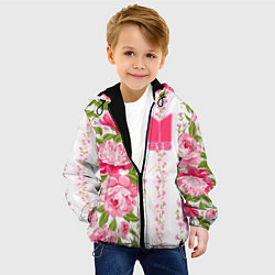 Куртка с капюшоном детская BTS: Light Roses, цвет: 3D-черный — фото 2