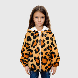 Куртка с капюшоном детская Шкура ягуара, цвет: 3D-белый — фото 2