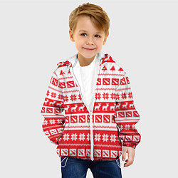 Куртка с капюшоном детская Dota 2: NY Pattern, цвет: 3D-белый — фото 2