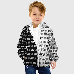 Куртка с капюшоном детская Off-White: Black & White, цвет: 3D-белый — фото 2