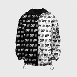 Куртка с капюшоном детская Off-White: Black & White, цвет: 3D-черный
