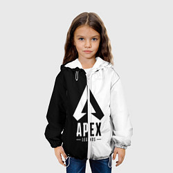 Куртка с капюшоном детская Apex Legends: Black & White, цвет: 3D-белый — фото 2