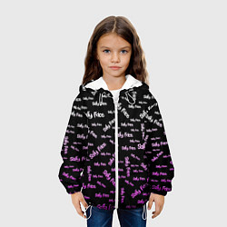 Куртка с капюшоном детская Sally Face: Violet Pattern, цвет: 3D-белый — фото 2