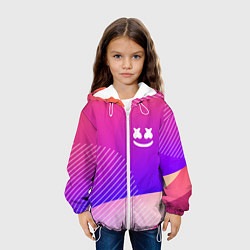 Куртка с капюшоном детская Marshmello: Colour Geometry, цвет: 3D-белый — фото 2