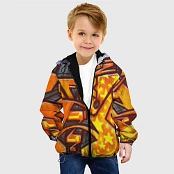 Куртка с капюшоном детская Orange Graffiti, цвет: 3D-черный — фото 2