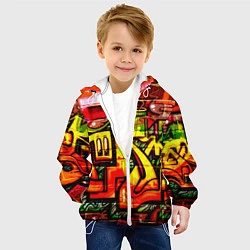 Куртка с капюшоном детская Red Graffiti, цвет: 3D-белый — фото 2