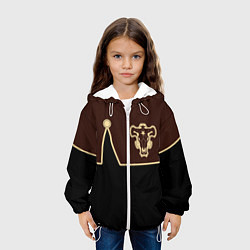 Куртка с капюшоном детская Черный Клевер: Мантия, цвет: 3D-белый — фото 2