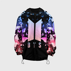 Куртка с капюшоном детская BTS: Black Butterflies, цвет: 3D-черный