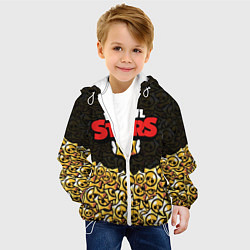 Куртка с капюшоном детская Brawl Stars: Black Style, цвет: 3D-белый — фото 2