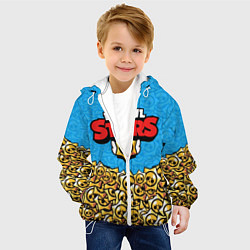 Куртка с капюшоном детская Brawl Stars: Blue Style, цвет: 3D-белый — фото 2