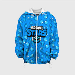 Куртка с капюшоном детская Brawl Stars: Blue Team, цвет: 3D-белый