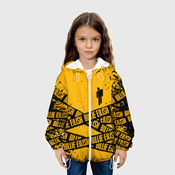 Куртка с капюшоном детская BILLIE EILISH: Yellow Tape, цвет: 3D-белый — фото 2