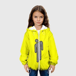 Куртка с капюшоном детская Billie Eilish: Grid Manikin, цвет: 3D-белый — фото 2