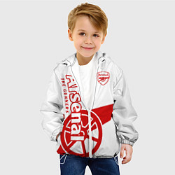 Куртка с капюшоном детская Arsenal, цвет: 3D-белый — фото 2