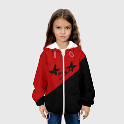 Куртка с капюшоном детская Алиса, цвет: 3D-белый — фото 2