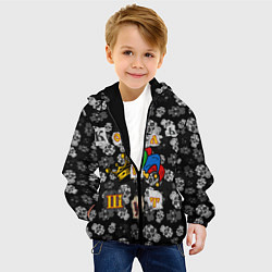 Куртка с капюшоном детская Король и Шут, цвет: 3D-черный — фото 2