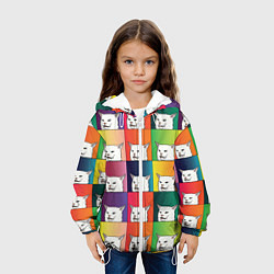 Куртка с капюшоном детская Woman Yelling at Cat, цвет: 3D-белый — фото 2