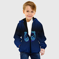 Куртка с капюшоном детская Знаки Зодиака Весы, цвет: 3D-черный — фото 2