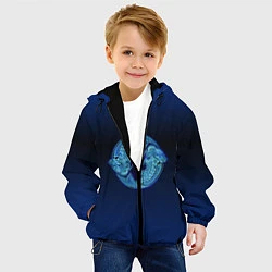Куртка с капюшоном детская Знаки Зодиака Рыбы, цвет: 3D-черный — фото 2