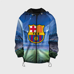 Куртка с капюшоном детская FC Barcelona, цвет: 3D-черный